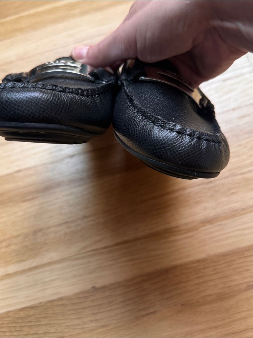Coach Olympia Pebble Grain Leather Loafers- Women 7.5 - Picture 7 of 9
